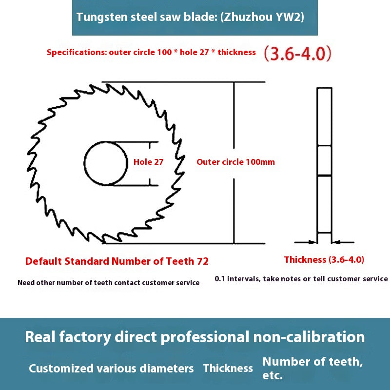 1143-Tungsten steel saw blade milling cutter ebony circular saw blade integral tungsten carbide saw blade outer diameter 20/30/40/60/80/100 Shandong Denso Pricision Tools Co.,Ltd.